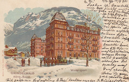 Suisse - Hôtel - Grindelwald - Hôtel Baer - Circulée 10/08/1901 - Litho - Grindelwald