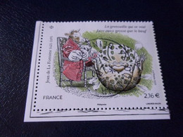 5509 OBLITERATION RONDE  SUR TIMBRE GOMME ORIGINE JEAN DE LA FONTAINE - Used Stamps