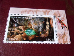 5512 OBLITERATION RONDE  SUR TIMBRE GOMME ORIGINE SPELEOLOGIE - Used Stamps