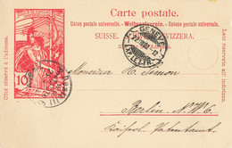 Rasierklingenstempel "Genève" Auf UPU-Postkarte (ab0291) - Marcophilie