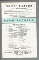 ALEXANDRIE 1939 FESTIVAL DE MUSIQUE HEBRAIQUE DAVID ZACHARIN ET ITZKO ORLOVETSKY THEATRE ALHAMBRA EGYPTE JUDAICA JUIF - Afiches & Pósters