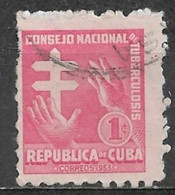 Cuba 1953. Scott #RA21 (U) Hands Reaching For Lorraine Cross  (Complete Issue) - Timbres-taxe