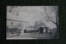 LEZIGNAN - La Gare Des Tramways Et Le Grand Hôtel - Altri Comuni