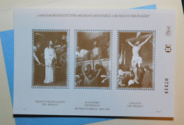 Hungary - 2001 - Munkacsy - Jesus Trilogy 2 - Memorial Commemorative Sheet - MNH - Hojas Conmemorativas