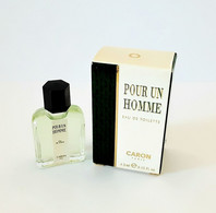 Miniatures De Parfum  POUR UN HOMME   De  CARON  EDT   4.5  Ml  + Boite - Miniatures Hommes (avec Boite)