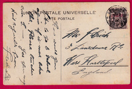 SAGE LEVANT CAD MERSINA TURQUIE D'ASIE POUR ANGLETERRE 1895 - Lettres & Documents