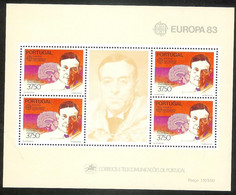 Portugal 1983 - Europa Portugal, Egas Moniz, Medicine Nobel Prize S/S MNH - Blocks & Sheetlets