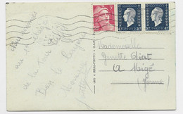 DULAC 40C PAIRE +3FR GANDON CARTE PARIS 1947  AU TARIF 3FR80 - 1944-45 Maríanne De Dulac