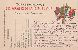 CARTE EN FRANCHISE ECRITE 1916 - Cartes De Franchise Militaire