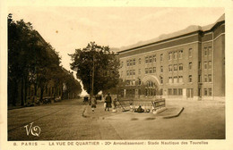 Paris * 20ème * Le Stade Nautique Des Tourelles * Piscine * Stadium * Entrée Métro Métropolitain ? - Paris (20)