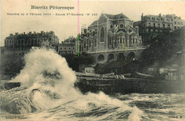 Biarritz * La Tempête Du 2 Février 1904 * église Ste Eugénie - Biarritz