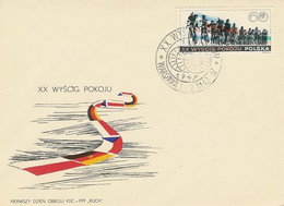 Poland FDC.1612: The Cycling Race Of Peace 1967 - FDC