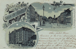 Suisse - Hôtel - La Chaux De Fonds - Grand Hôtel Central - Circulée 26/08/1898 - Litho - La Chaux-de-Fonds