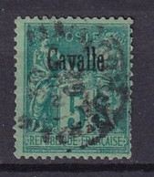 CAVALLE - 5 C. Avec Surcharge Noire Oblitéré FAUX - Used Stamps