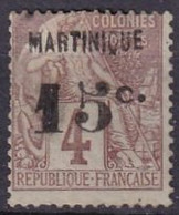 MARTINIQUE - 15 C. Sur 4 C. De 1888/91 Neuf FAUX - Unused Stamps