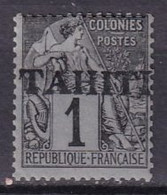 TAHITI - 1 C. De 1893 Neuf Surcharge Droite FAUX - Neufs