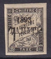 TAHITI - 1 C. Taxe De 1893 Neuf FAUX - Unused Stamps