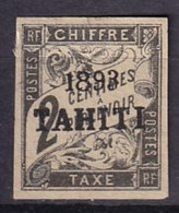 TAHITI - 2 C. Taxe De 1893 Neuf FAUX - Ongebruikt