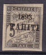 TAHITI - 5 C. Taxe De 1893 Neuf FAUX - Neufs