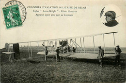 Reims * Concours D'aviation Militaire * Avion Biplan ASTRA WRIGHT * Pilote HEIBSTER - Reims