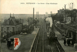 Puteaux * Vue Sur La Gare * Vue Générale * Arrivée Du Train * Ligne Chemin De Fer * Locomotive - Puteaux