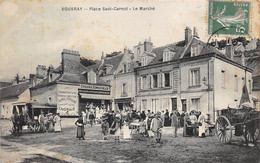 Vouvray         37       Place Sadi-Carnot.  Le Marché   Avec Marchand Ambulant     (voir Scan) - Vouvray