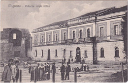 Mignano Monte Lungo (Caserta) - 1911 - Palazzo Degli Uffici E Chiesa Santa Maria Grande In Costruzione - Animatissima - Caserta