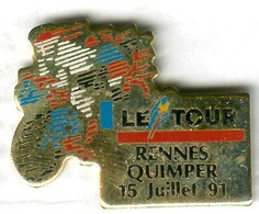 Pin's Cyclisme Vélo Bike Cycling Tour De France Rennes Quimper 15 Juillet 1991 - Cyclisme