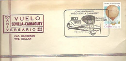 VUELO SEVILLA CAMAGUEY 1983 - Cartas