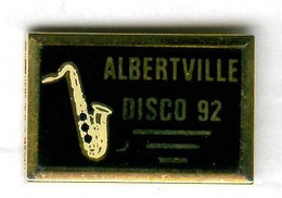 Pin's Albertville 1992 Disco Jazz Saxophone Musique JO Jeux Olympiques Olympics Games - Música