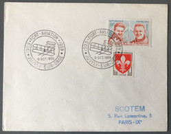 France TAD 1909 PORT-AVIATION 1959 JUVISY-SUR-ORGE 18.10.1959 Sur Enveloppe - (W1040) - 1921-1960: Moderne