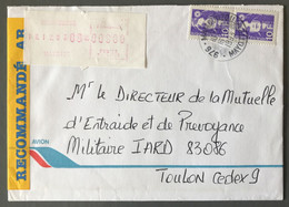 France Briat + Complément Mécanique Sur Enveloppe Recommandée TAD Mamoudzou, Mayotte 16.12.1993 - (W1102) - 1961-....