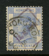 HONG KONG / FIRMCHOPS / TIE-PRINTS - 5c Queen Victoria With L E & Co.  Black Print Of Lutgens, Einstman & Co. - Other
