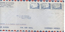 CANADA  - (POLAIRE  ) N°297 X 3 / LETTRE Par AVION Pour PARIS -C àD / MONTREAL / 2-VIII-1957 - Brieven En Documenten