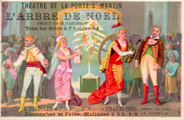 6 Chromos Vers 1890 Publicité Théâtre De La Porte St Martin à Paris: Féérie En 30 Tableaux "l'arbre De Noël" - Otros