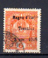 Trentin 1918, Tp Autriche Surchargé, Yv. 3. Ø, Cote 90,- € - Trentin