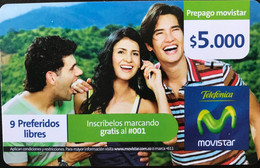 COLOMBIE  -  PREPAID  -  Movistar  -  $ 5.000 - Colombie