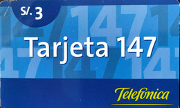 COLOMBIE  -  PREPAID  -  Tarjeta 147  -  S/. 3 - Colombia