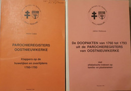 (GENEALOGIE STADEN) De Parochieregisters Van Oostnieuwkerke 1760-1793. 2 Delen. - Staden