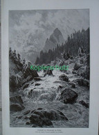 D101 123-2  Weber: Wasserfall Bedrettotal Tessin Riesenbild 28x40 Cm Druck 1899!! - Other & Unclassified