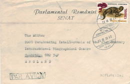 Parlamentul Romaniei - Herpestes Ichneumon 13.000 Lei Überdruck Mit Schlange > Cambridge - Cartas & Documentos