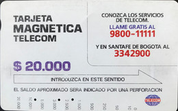 COLOMBIE  -  Phonecard  -  Tamara  - Conozca A Los Servicios De Telecom  -  $ 20.000 - Colombie