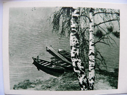 Post Card Latvia Landscape River Boats Tirage 10,000ex. - Lettonie