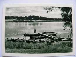 Post Card Latvia Landscape River Boats Tirage 10,000ex. - Lettonie