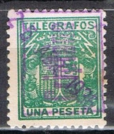 Sello Telegrafos ESPAÑA 1932, 1 Pta  CAMPO CRIPTANA (Ciudad Real), Num 73 º - Télégraphe