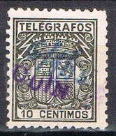 Sello Telegrafos ESPAÑA 1932, 10 Cts  COIN (Malaga), Num 69 º - Télégraphe