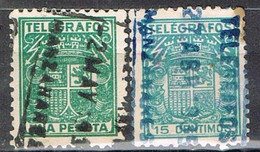 Sellos Telegrafos ESPAÑA 1932, 15 Cts Y 1 Pta  MANZANARES (Madrid), Num 70 Y 73 º - Télégraphe