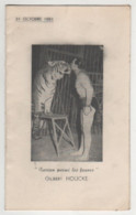 ° CIRQUE ° GILBERT HOUCKE - DOMPTEUR - TIGRE ° 31 OCTOBRE 1951  ° MENU - Dîner Offert à La Presse Parisienne à ..... ° - Zirkus