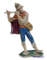 08411 Pastorello Presepe - Statuina In Plastica - Musicante Con Flauto - Kerstkribben