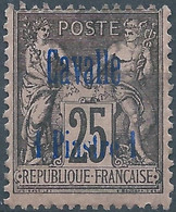 CAVALLE,France (old Colonies And Protectorates)1893 French Postage Stamp 1/25P/(C) Overprinted "Cavalle" Mint - Unused Stamps